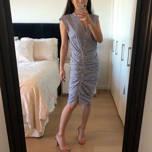 Veronica Beard Ruched Shirtdress